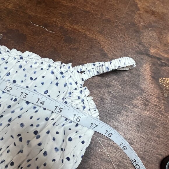 NWT J Crew Smocked Crop Top Size Small Milkmaid Coquette Festival Renaissance - Picture 10 of 10